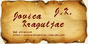 Jovica Kraguljac vizit kartica
